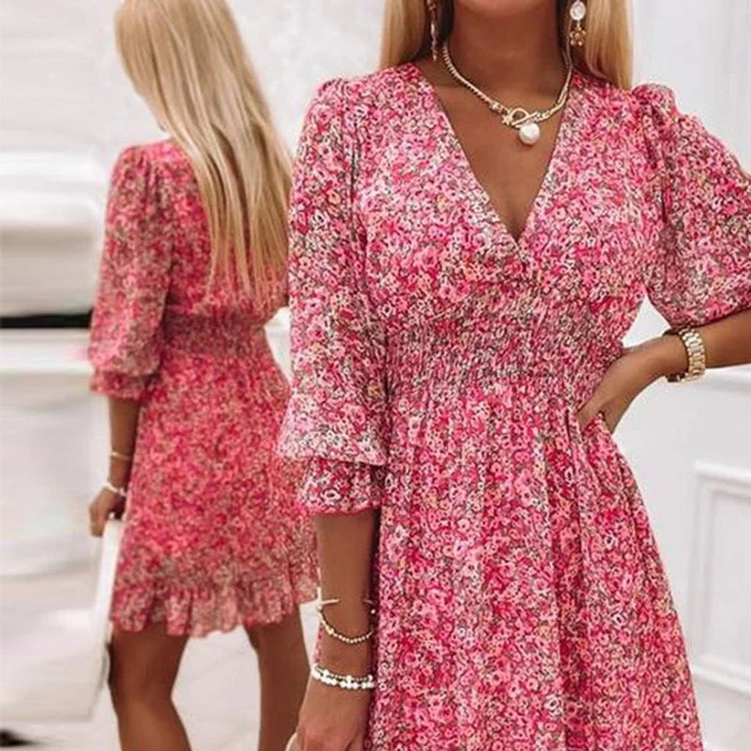 Robe d'Été Midi Légère et Élégante pour Femmes - Jannine