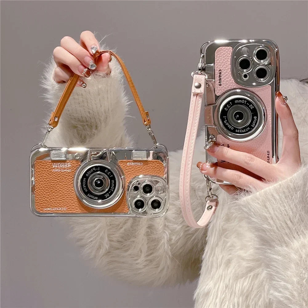 VintageCam Coque de Téléphone | Coque Style Caméra Stéréo Rétro pour iPhone