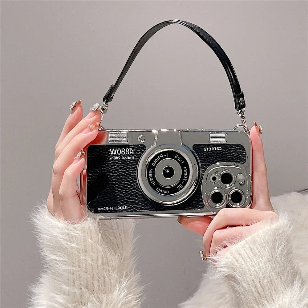 VintageCam Coque de Téléphone | Coque Style Caméra Stéréo Rétro pour iPhone
