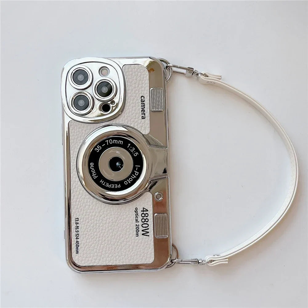 VintageCam Coque de Téléphone | Coque Style Caméra Stéréo Rétro pour iPhone