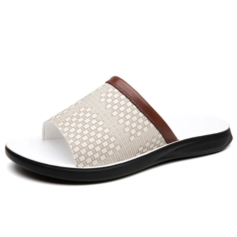 Sandales en cuir pour homme avec semelle contour — quotidien