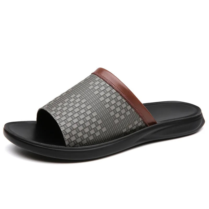 Sandales en cuir pour homme avec semelle contour — quotidien