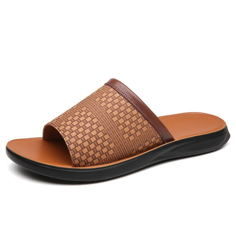 Sandales en cuir pour homme avec semelle contour — quotidien