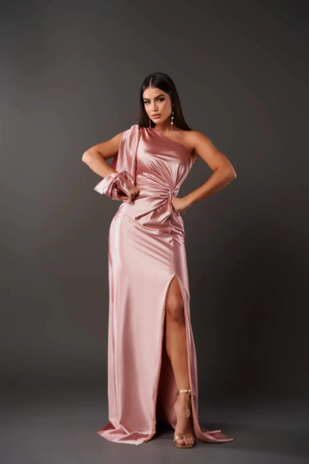 Robe maxi élégante pour invitée de mariage formel