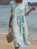 Maxi Robe Femme | Broderie Florale & Silhouette Flatteuse