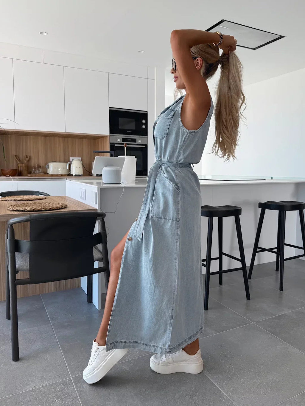 Maxi Robe Femme | Look Denim & Élégance Sans Effort