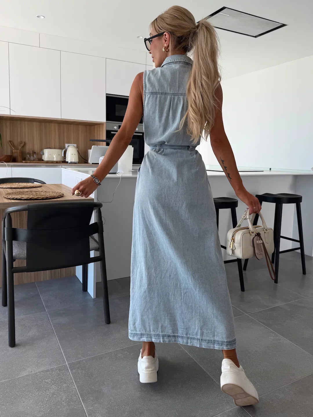 Maxi Robe Femme | Look Denim & Élégance Sans Effort