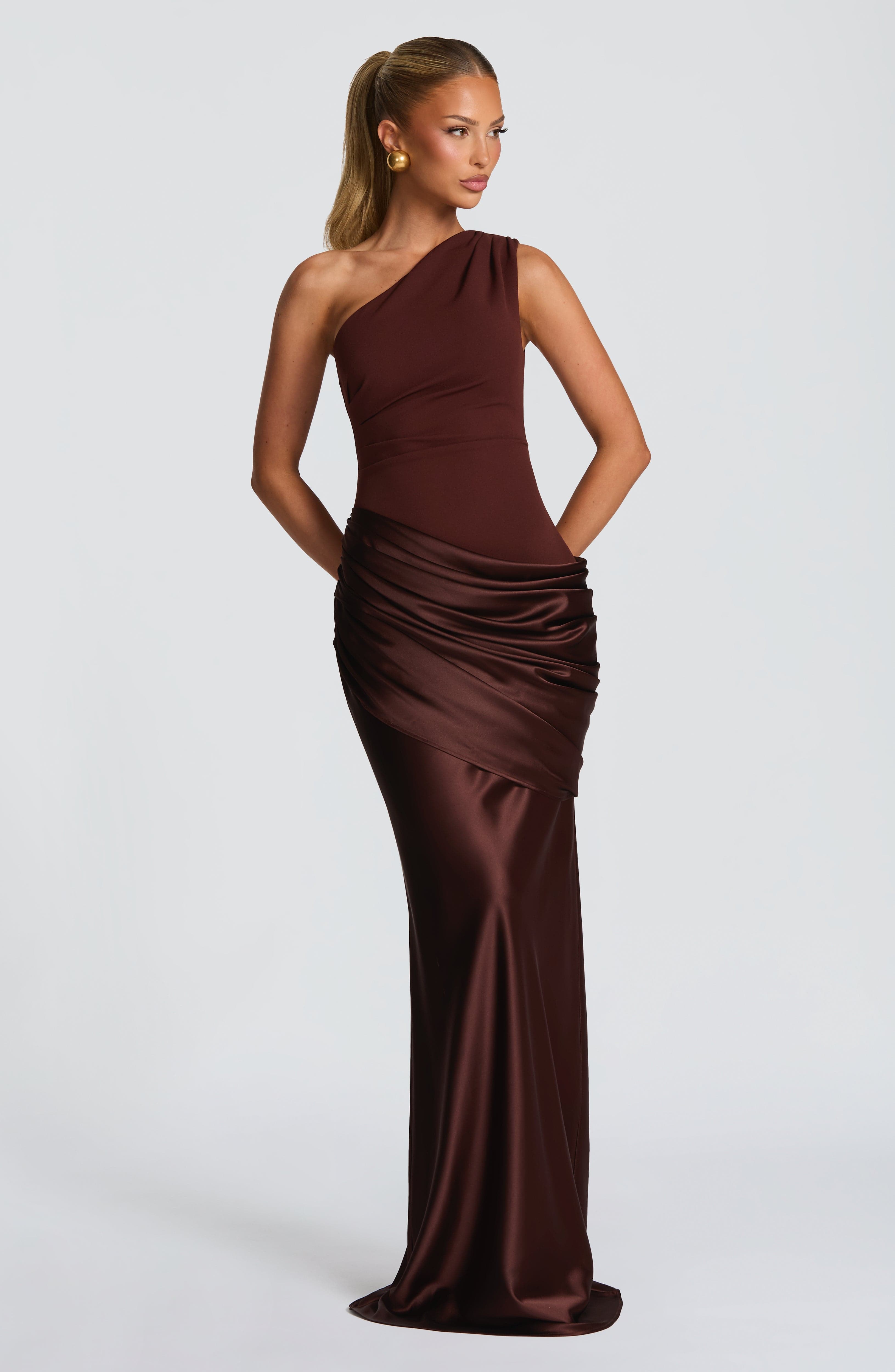 Robe Maxi Femme | Design à Une Épaule