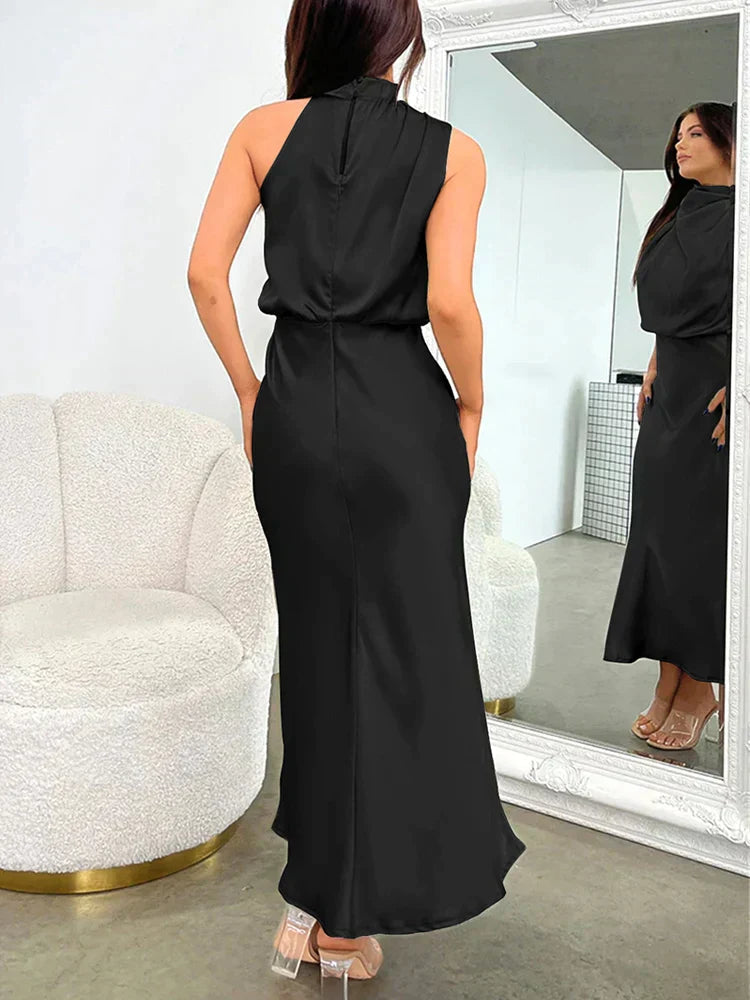 Maxi Robe Femme | Élégance Satinée & Design Raffiné