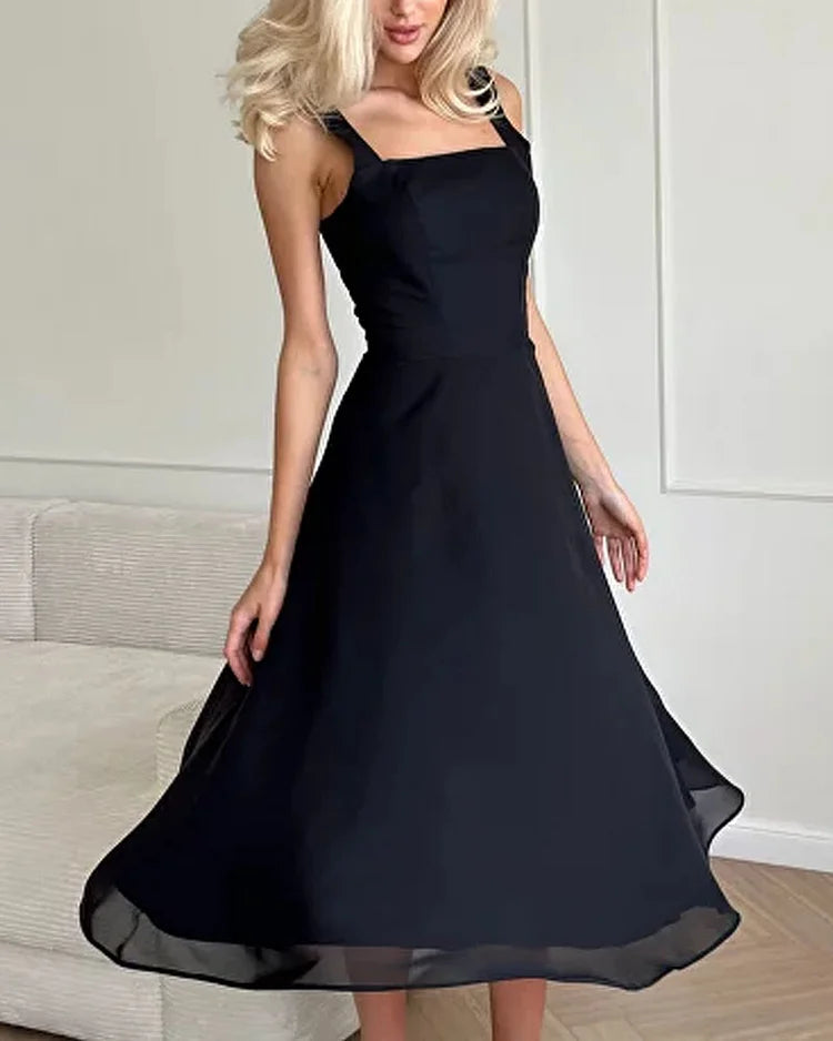 Robe Maxi Femme | Décolleté Carré & Jupe Flottante