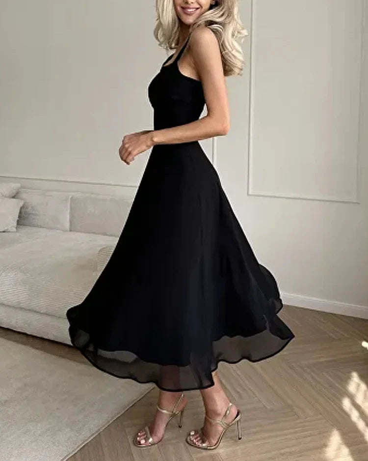 Robe Maxi Femme | Décolleté Carré & Jupe Flottante