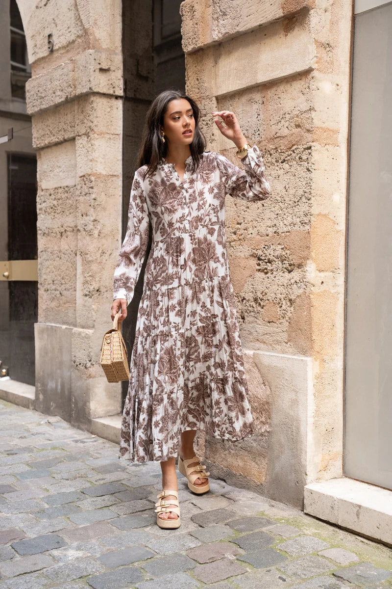 Robe Maxi Femme | Motif Floral & Style Bohème Romantique