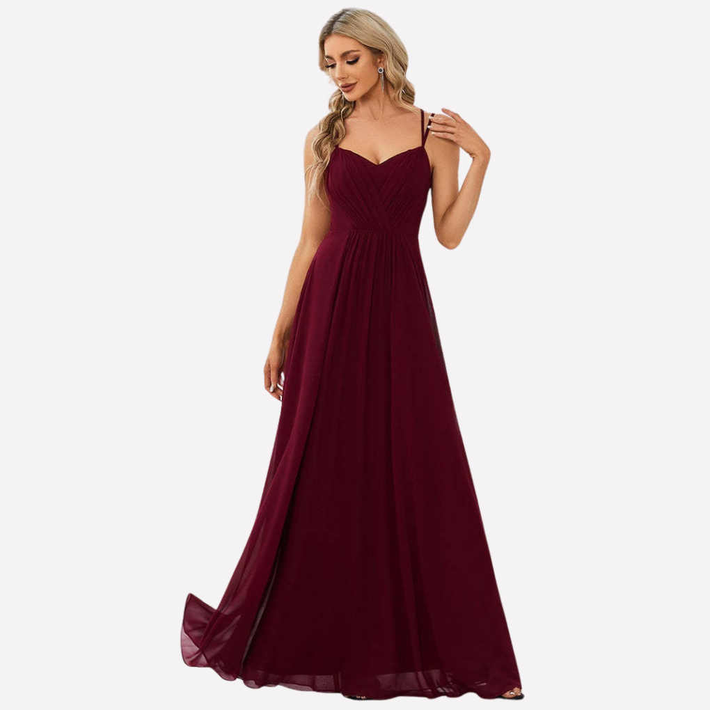 Robe Maxi Femme | Décolleté en Cœur & Fluide Élégant