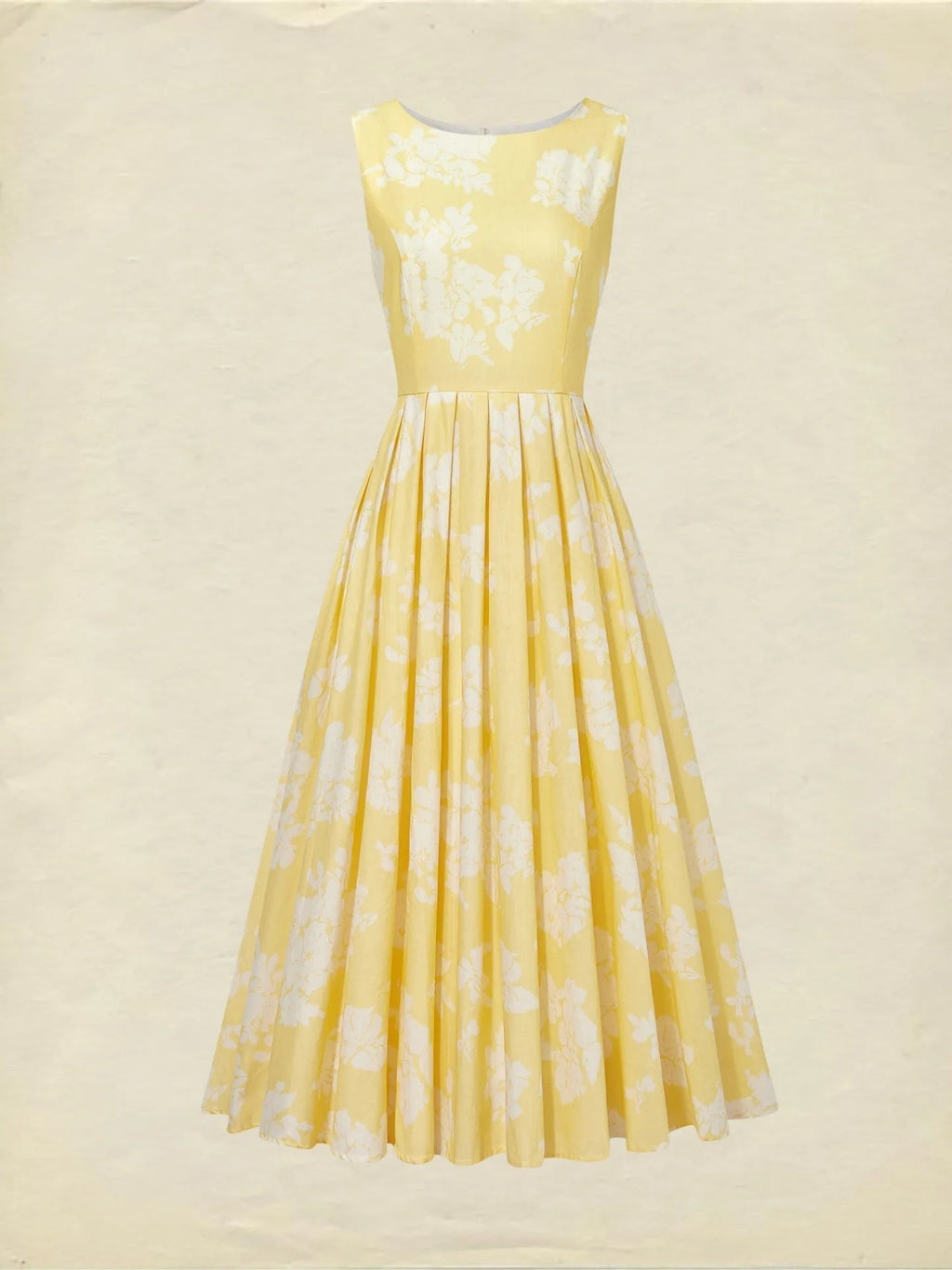 Robe Midi Femme | Imprimé Floral & Jupe Plissée Évasée