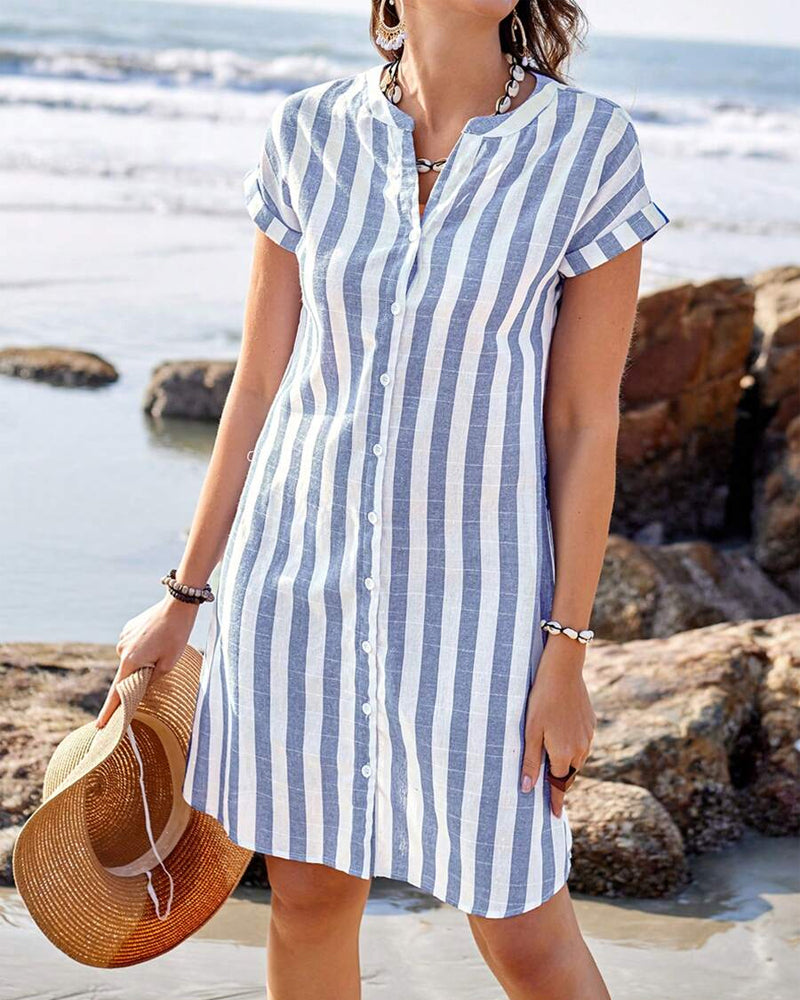 Robe midi Femme | Design Rayé & Effet Allongeant