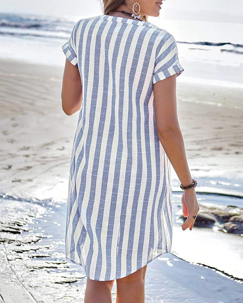 Robe midi Femme | Design Rayé & Effet Allongeant
