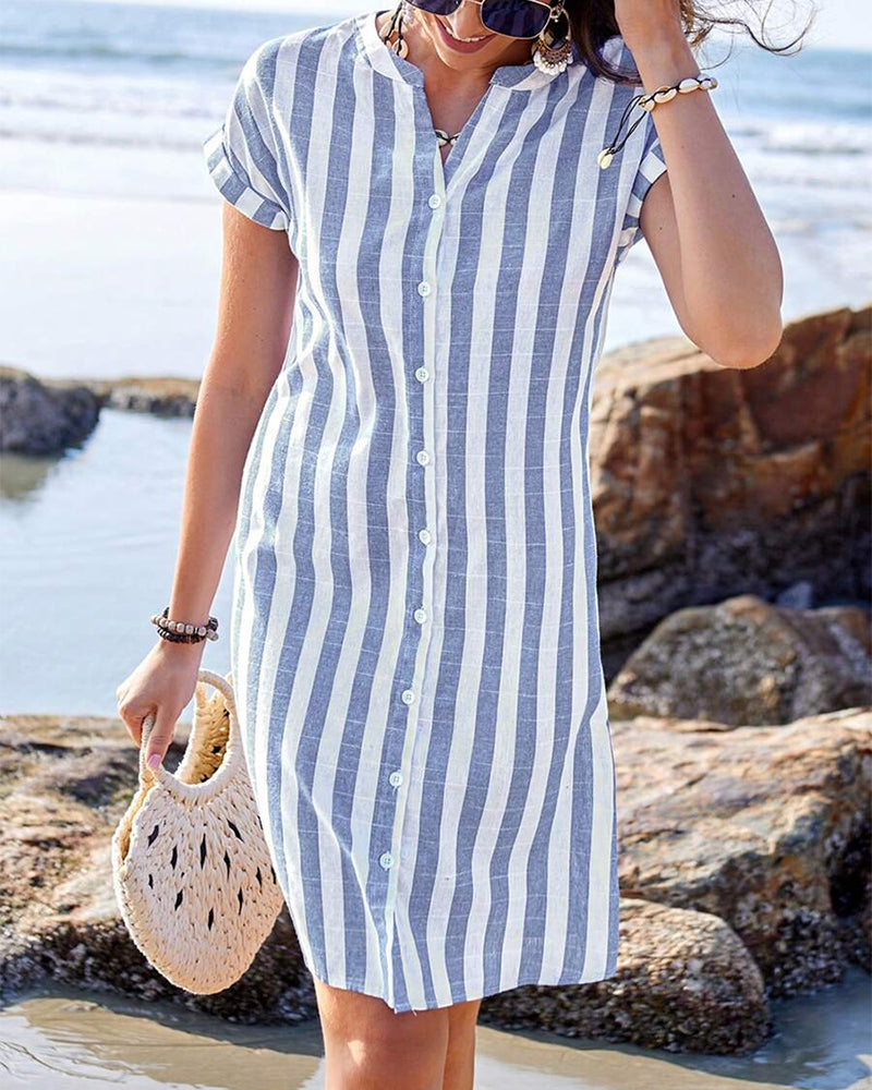 Robe midi Femme | Design Rayé & Effet Allongeant