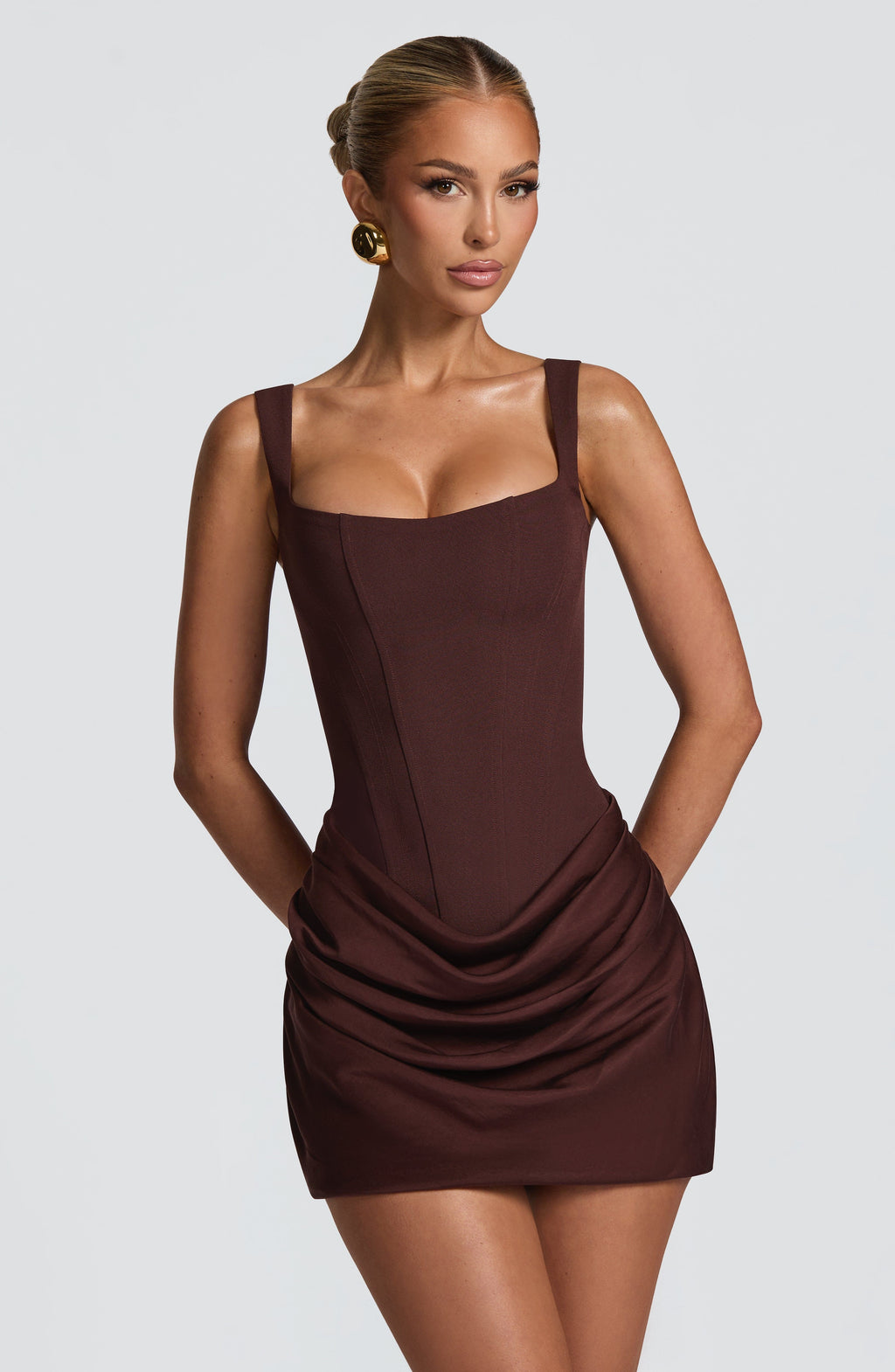 Robe Mini Femme | Encolure Carrée