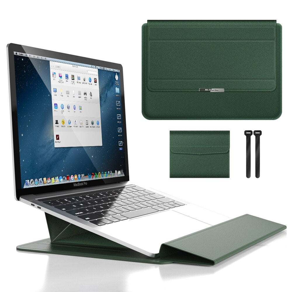Housse de Portable Étanche 3-en-1 avec Design Antichoc et Rangement d'Accessoires - Housse Élégante pour MacBook pour Voyage et Bureau
