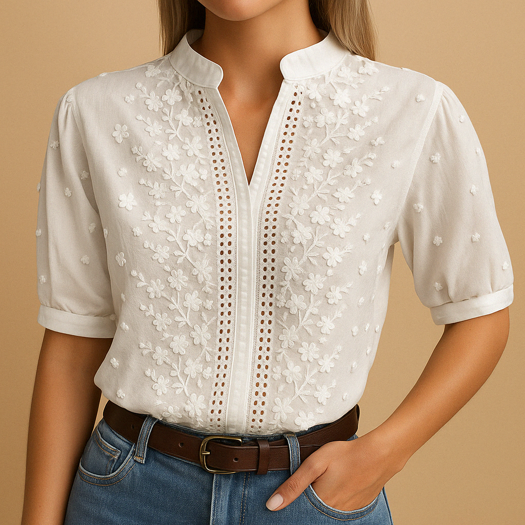 MOREAU LYON | BLOUSE BRODÉE CHIC POUR FEMMES
