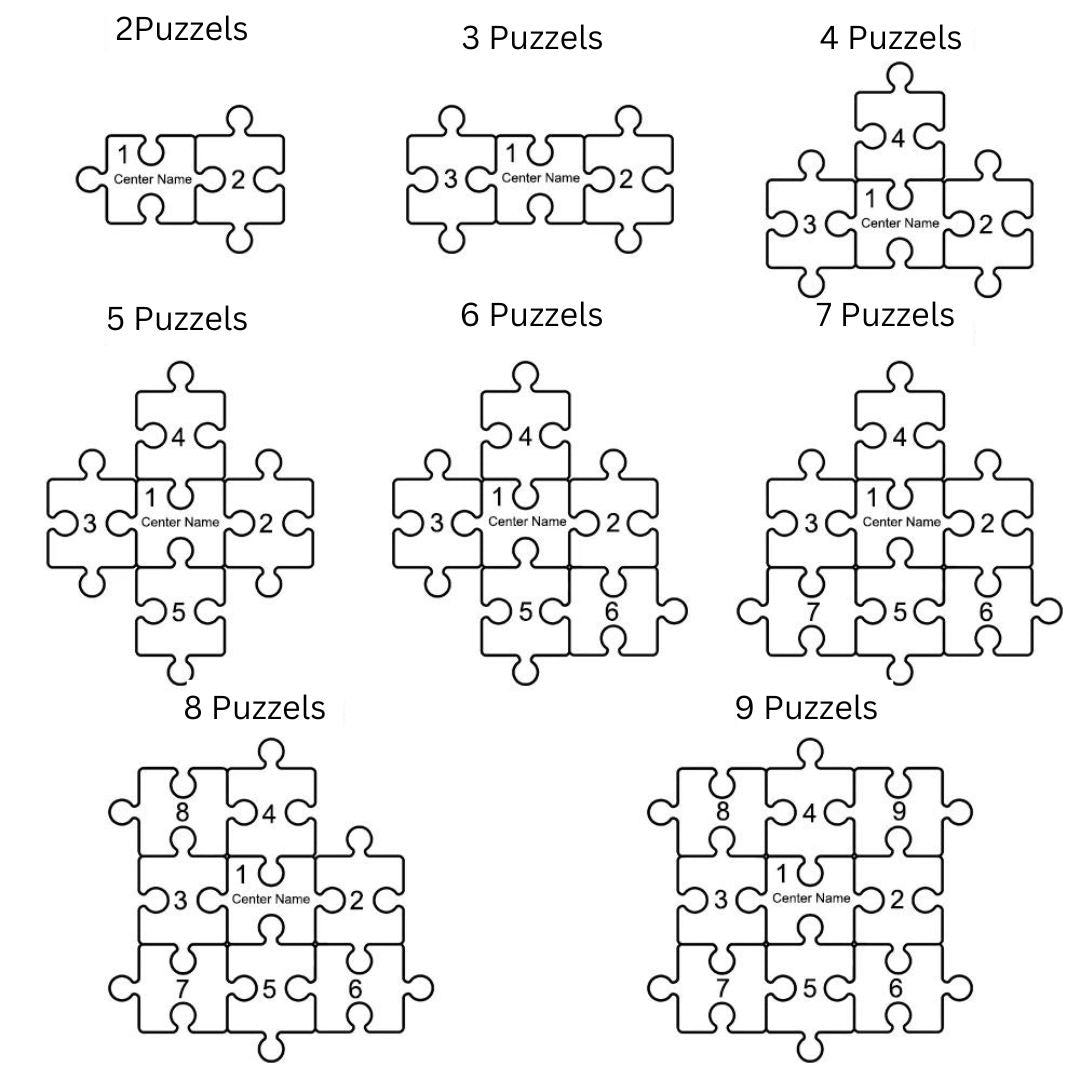 Puzzle de Famille | Vous êtes notre pièce de puzzle connectante | Art gravé