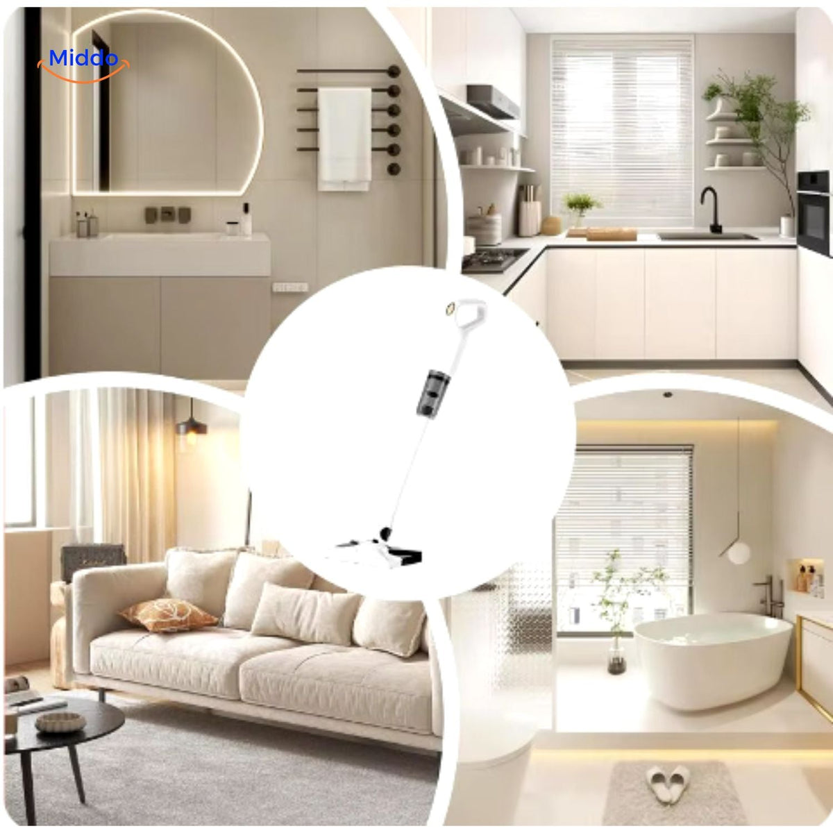 ReinClean MopVac™ | Aspirateur sans fil avec puissance d'aspiration puissante et élimination efficace des acariens !
