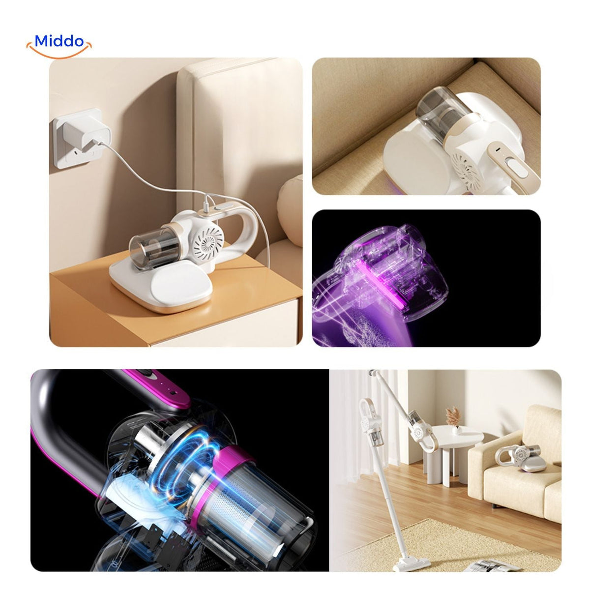 ReinClean MopVac™ | Aspirateur sans fil avec puissance d'aspiration puissante et élimination efficace des acariens !