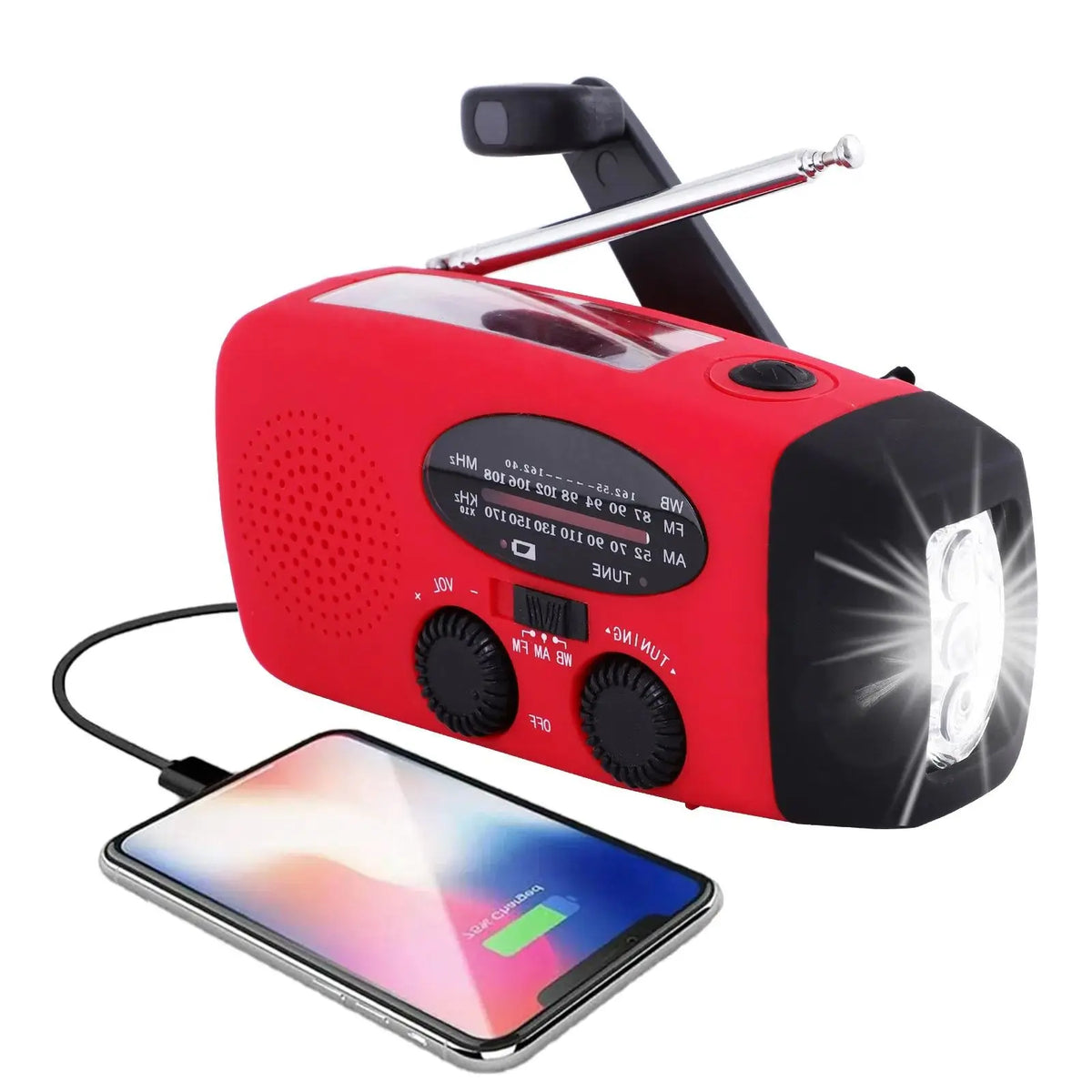 NoodRadio PowerSafe Mini – Radio d'urgence compacte avec lampe de poche et batterie externe