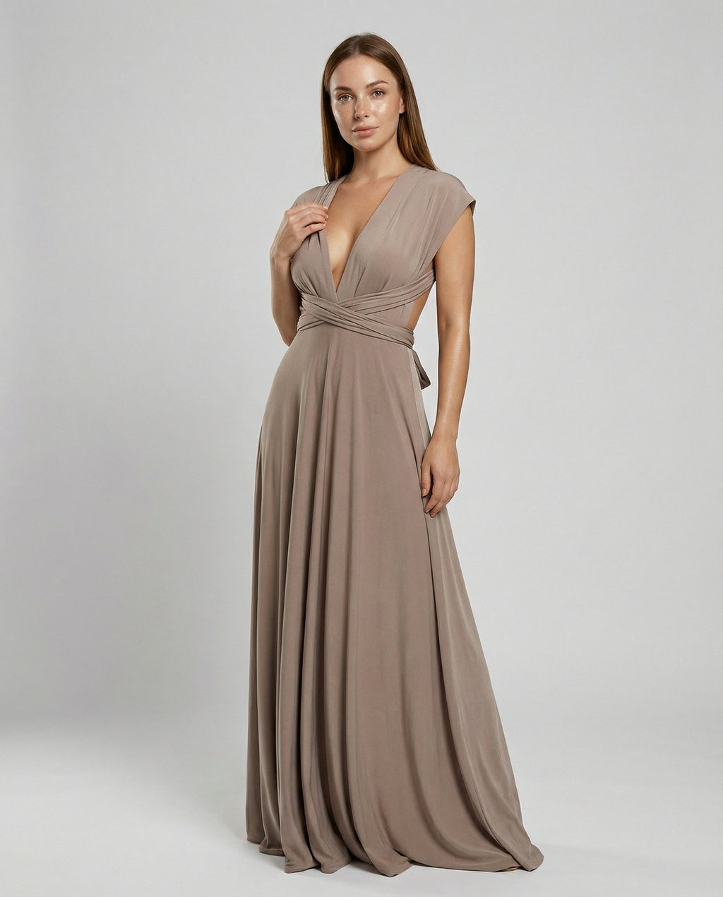 Robe portefeuille multiway pour femmes avec plus de 50 variantes de port et tissu élastique | Heidi-Mode