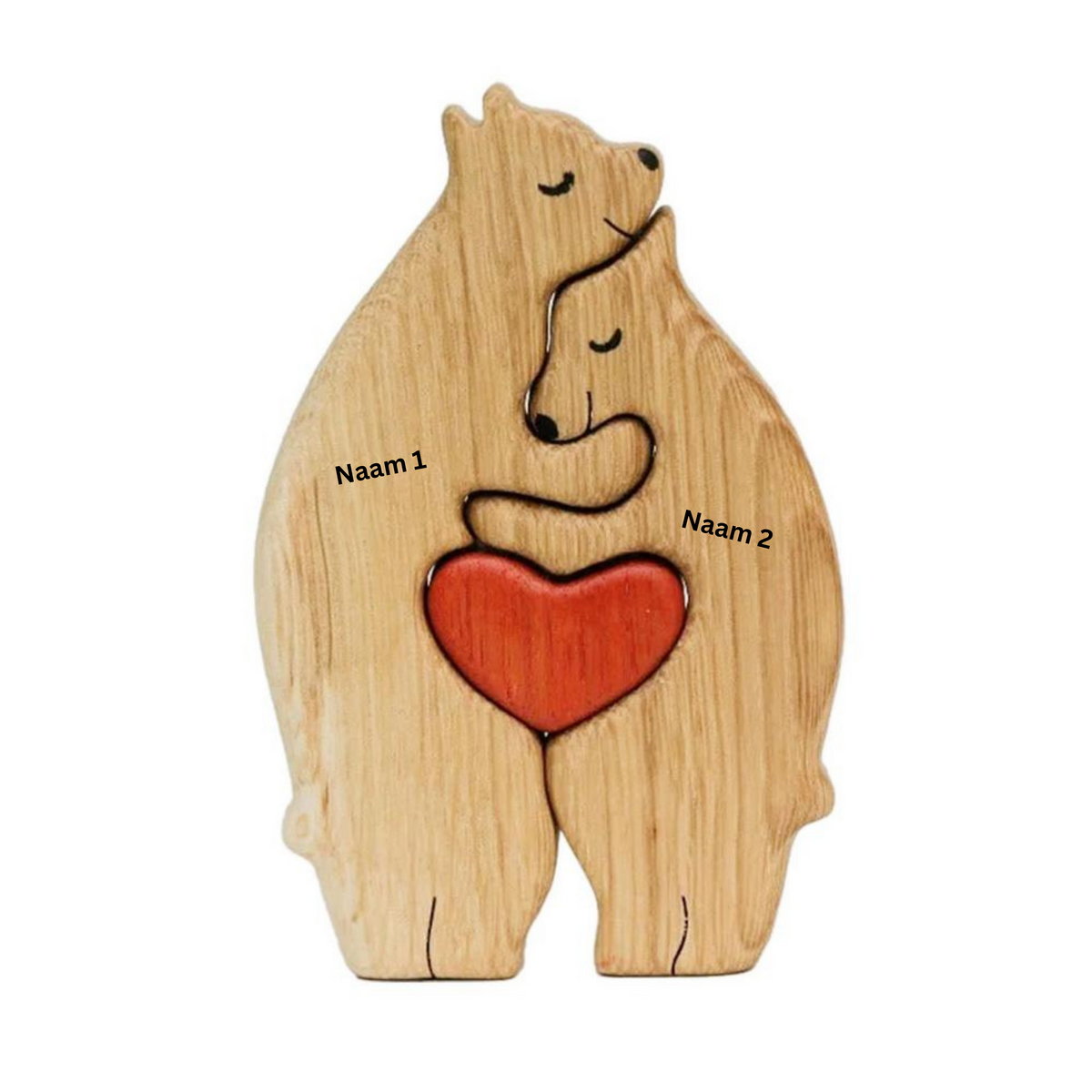Famille d'Ours en Bois | Décoration personnalisable et unique pour une touche chaleureuse et personnelle