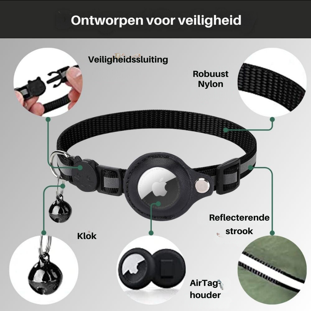 Collier GPS pour Chat avec Fermeture Rapide et Design Réfléchissant pour une Visibilité Nocturne Améliorée