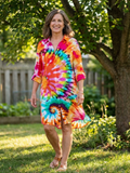 Noemi | Robe Chemise Tie Dye à Manches Longues
