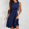 robe midi sans manches bleu foncé