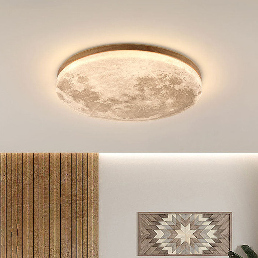 LunaGlow - Lampe de Plafond en Forme de Lune avec Éclairage LED Doux