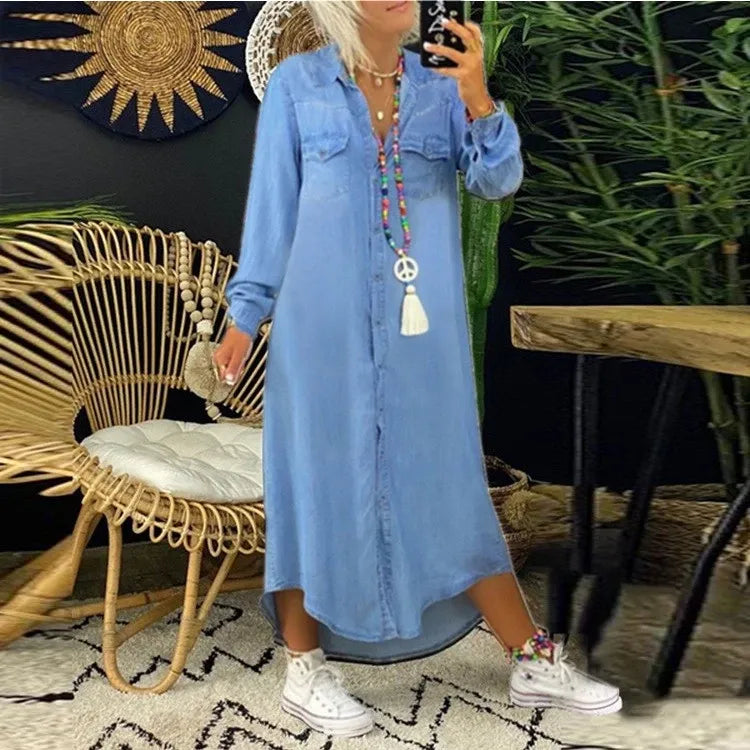 Robe en Denim Élégante pour Femmes