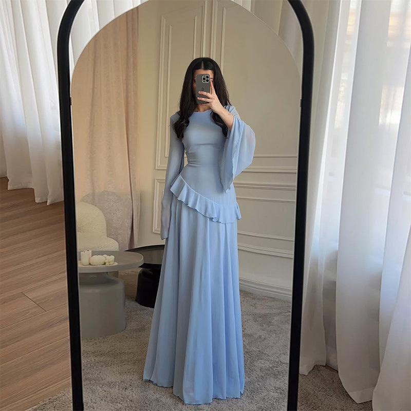 Robe Maxi Élégante pour Femmes avec Détails Volants et Coupe Ample Echo Archiv