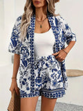 FANNIE™ – Ensemble Top Floral d'Été Simple et Shorts