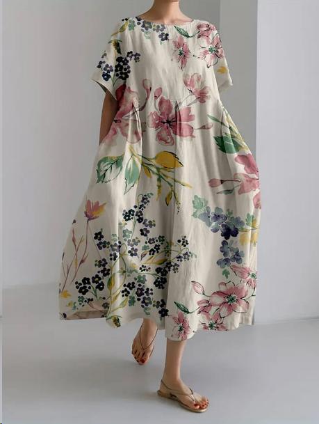 Robe à fleurs colorée