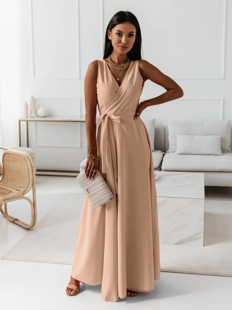 Robe à décolleté en V pour femmes