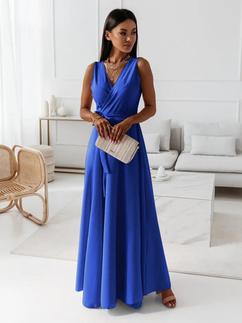 Robe à décolleté en V pour femmes