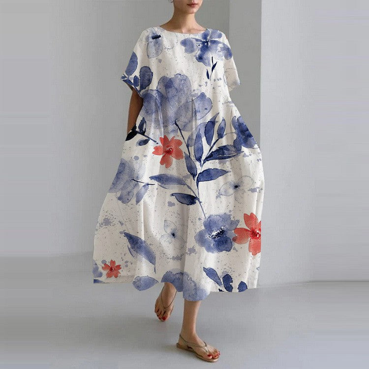 Robe à fleurs colorée