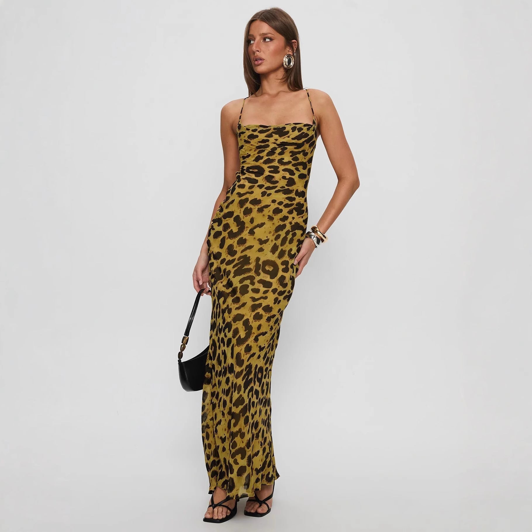 Robe de soirée élégante pour femmes avec motif floral en dentelle et bretelles spaghetti Echo Archiv