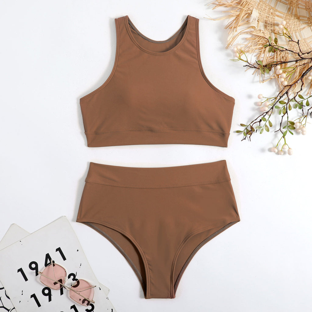 Ensemble de bikini de sport pour femmes avec taille haute et top dos nageur Echoarchiv