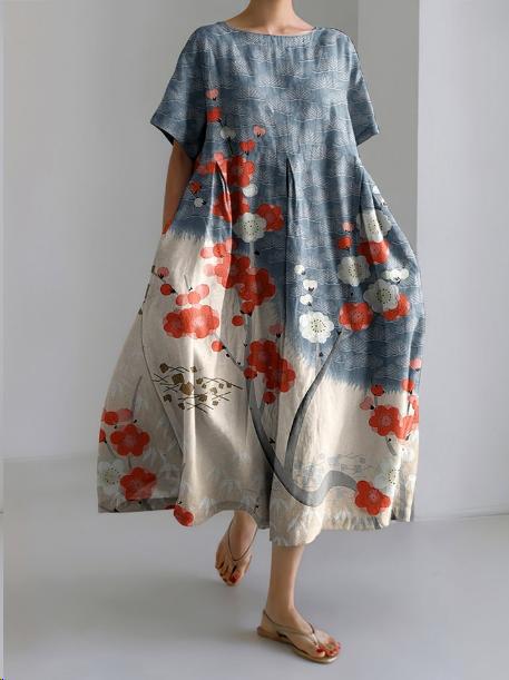 Robe à fleurs colorée