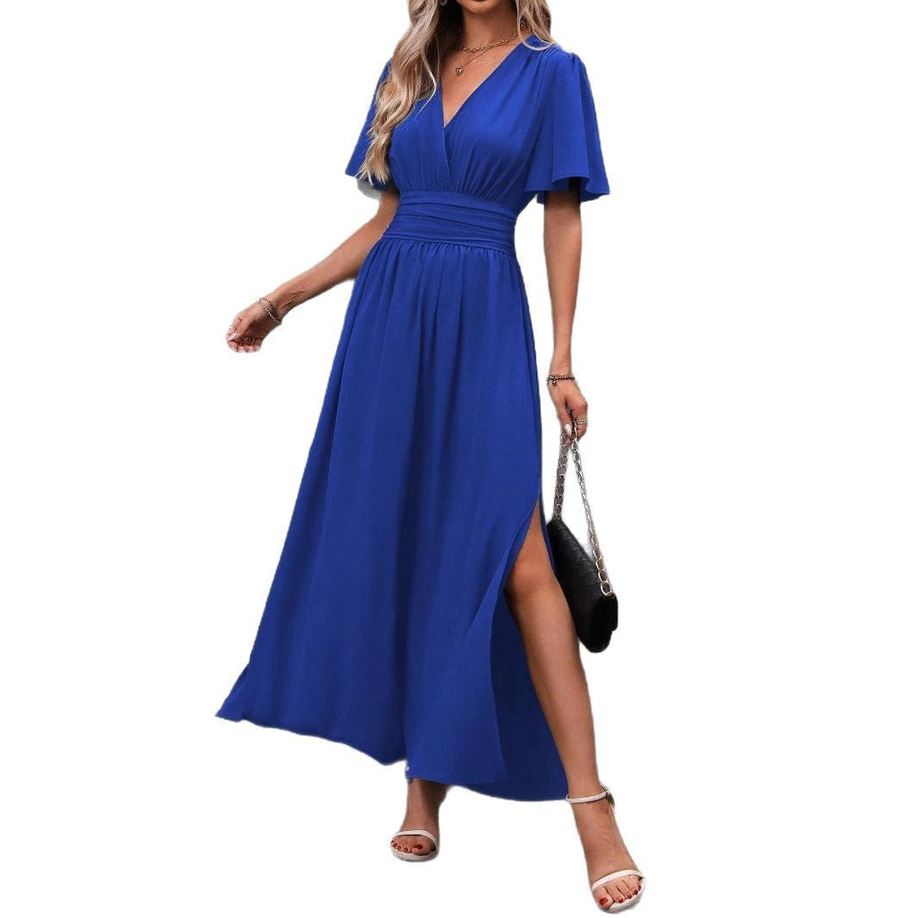 Robe maxi femme avec coupe fluide et manches élégantes Echoarchiv