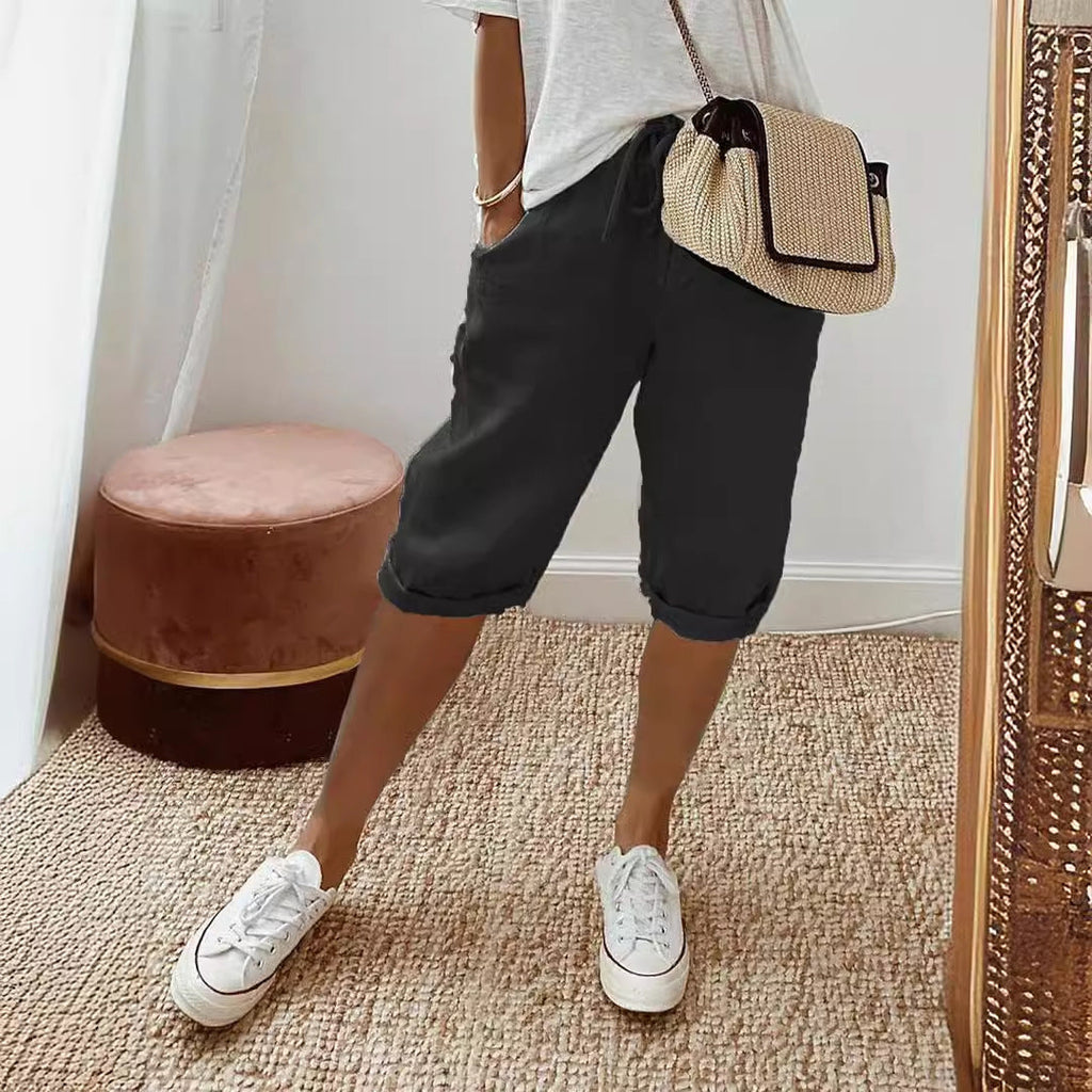 Shorts en Lin Aérés pour Femmes Echoarchiv