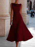 Robe maxi glamour pour femmes avec design sans épaules et drapés élégants Echo Archiv