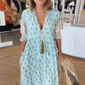 Robe Bohème Femme avec lacets tressés et détails faits main Echoarchiv