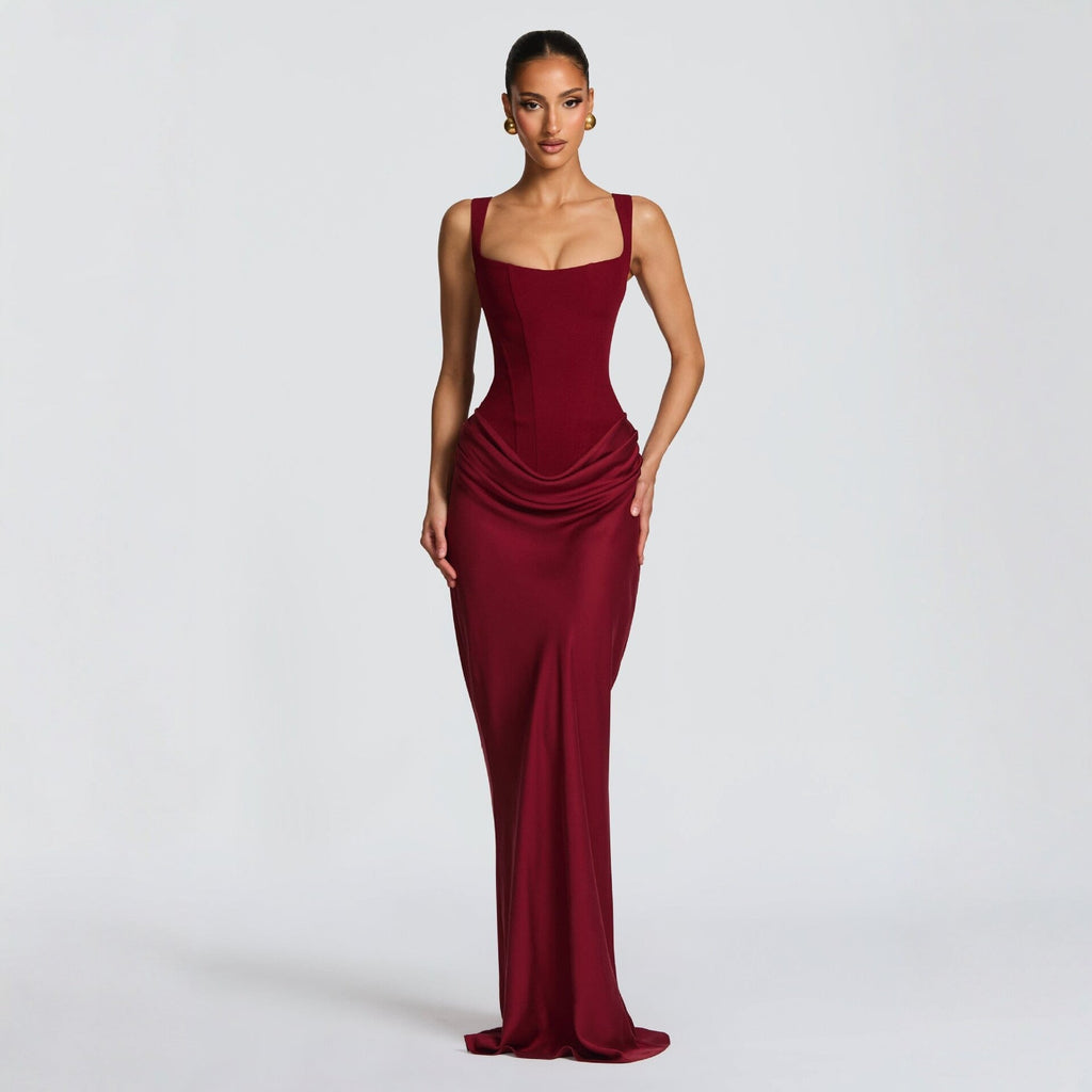 Robe maxi élégante pour femmes avec effet drapé raffiné Echo Archiv