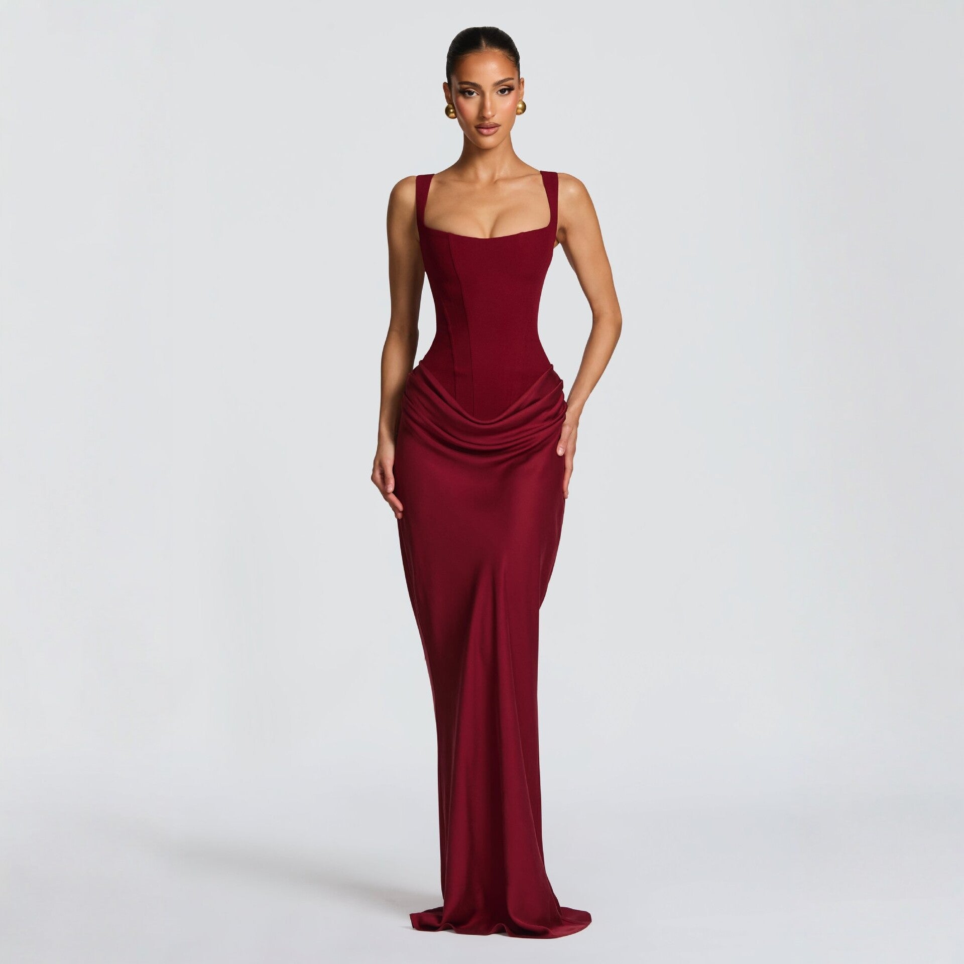 Robe maxi élégante pour femmes avec effet drapé raffiné Echo Archiv